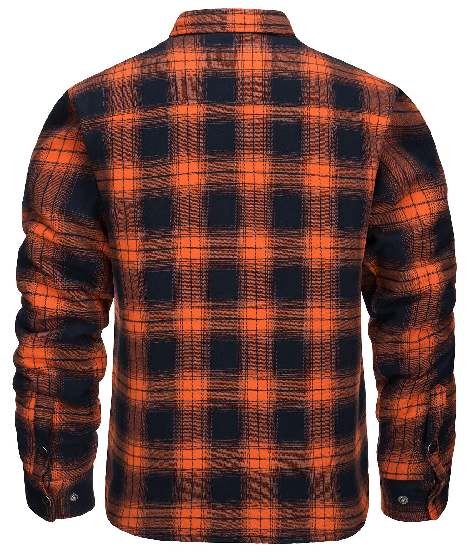 KEFITEVD Camisa A Cuadros Cálida para Hombre Camisas A Cuadros Manga Larga Casual Primavera Tops con Bolsillos Algodón
