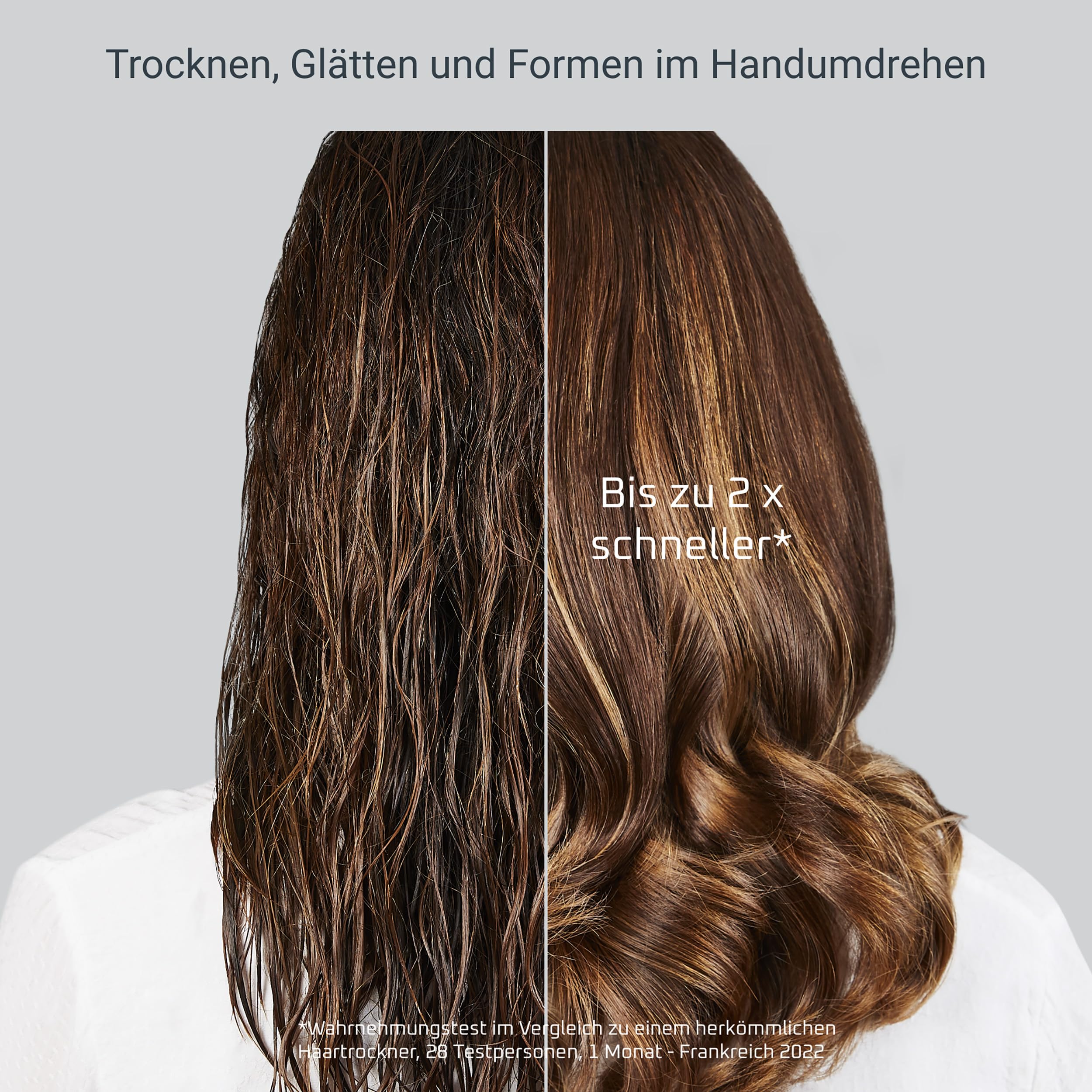 Rowenta Express Style 4-in-1 Warmluftbürste, 4 Aufsätze, keramikbeschichtet | Care-Einstellung, Airflow-Technologie, kühle Spitze, Verriegelungs- und Entriegelungstaste, Schwarz/Gold, CF6330F0
