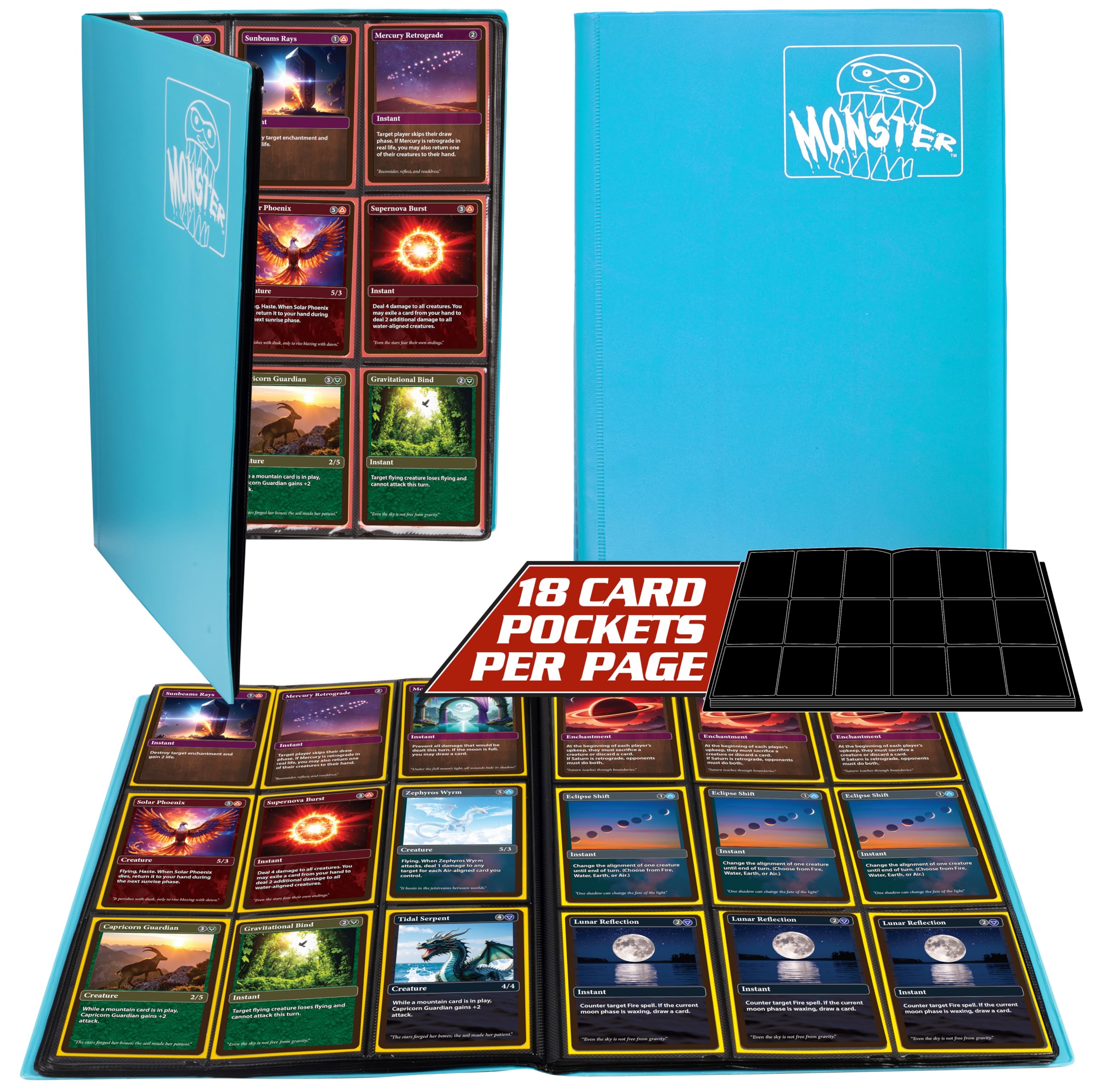 Amazon.com: Monster Binder - 9 Pocket Trading Card Album - Matte