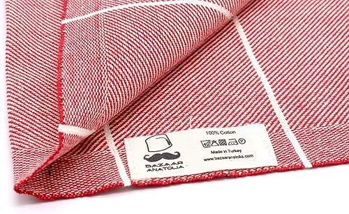 Vista 239 de Bazaar Anatolia Juego de 2 toallas de mano turcas para baño, 39 x 19 pulgadas, algodón, toallas de mano decorativas para cocina, té, yoga, cara