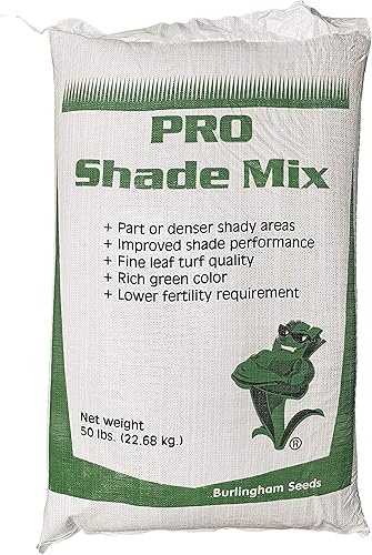 Burlingham Seeds Ideal PRO Shade Mix 40% Festuca roja rastrera 20% Festuca masticable 40% Kentucky Bluegrass Semilla de calidad profesional (30