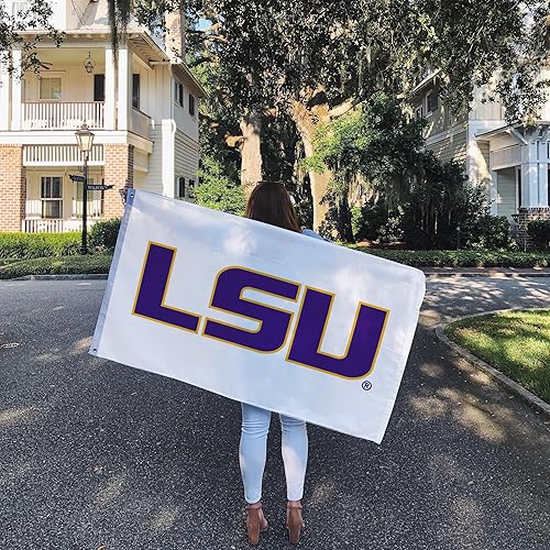 Miniatura 6 de Desert Cactus Bandera de la Universidad Estatal de Louisiana  Bandera de los Tigres LSU de 3 x 5 pies, tela duradera para interiores y exteriores,