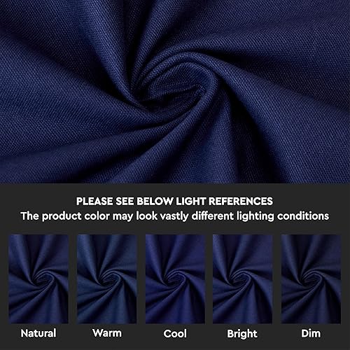 Vista 103 de Encasa Homes - Juego de 2 fundas de almohada, 18 x 18 pulgadas, lona de algodón teñidas, cuadradas, decorativas, para sofá, silla, cama y hogar, Azul