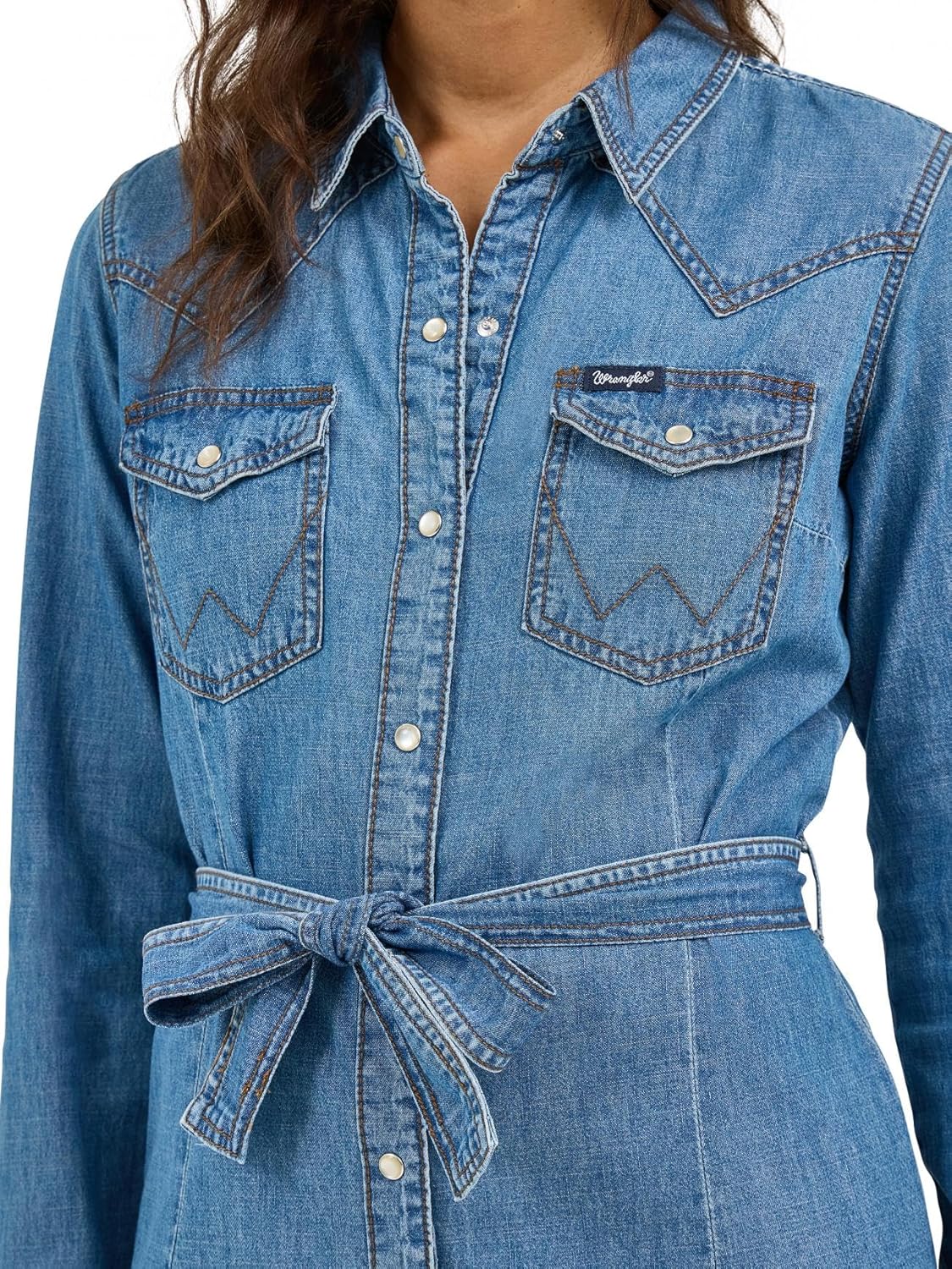 Wrangler Women's Denim Snap Dress - Image 4