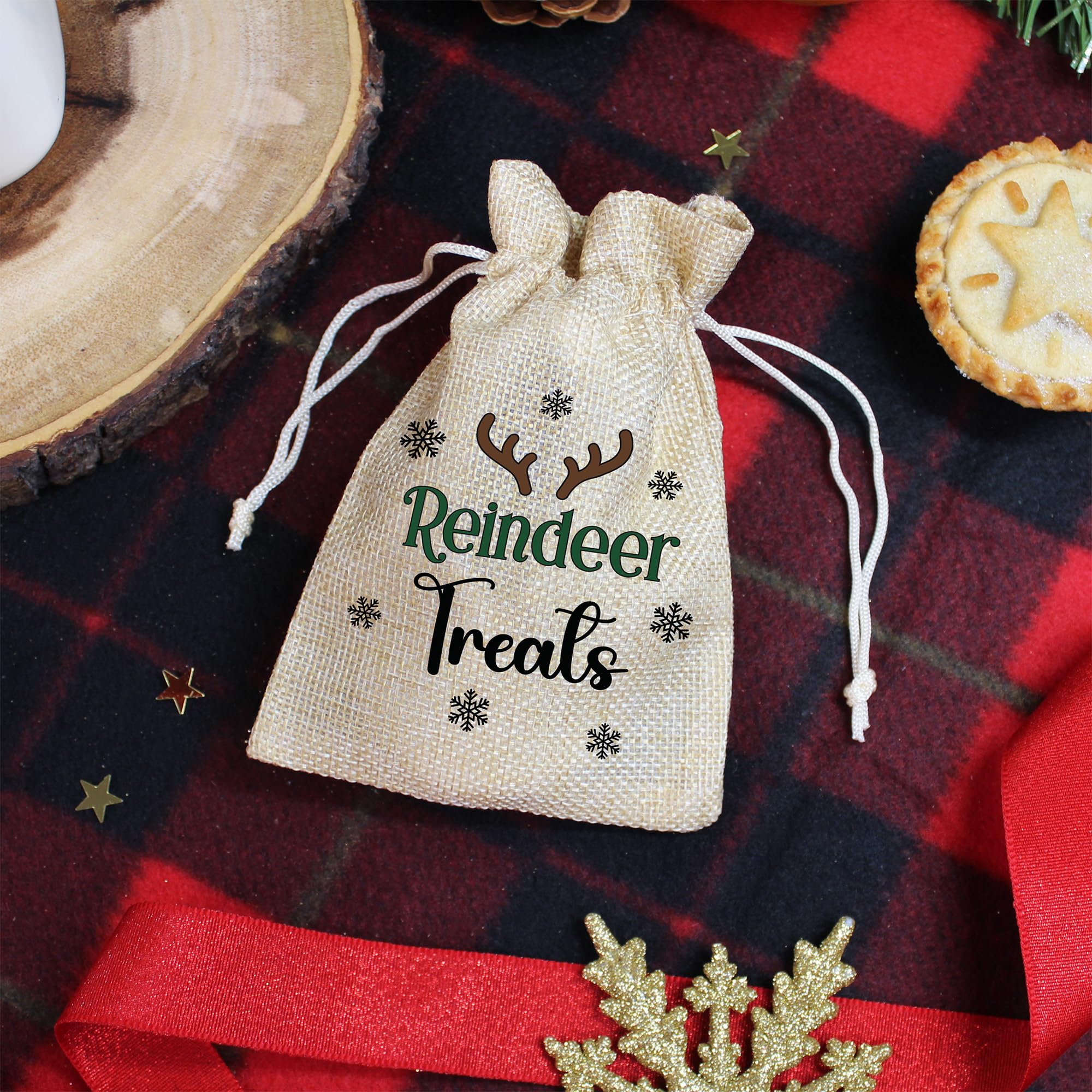 eBuyGB Reindeer Treats Bag, Christmas Eve Traditions, Magic Reindeer Food for Rudolph, Christmas Eve Box Filler