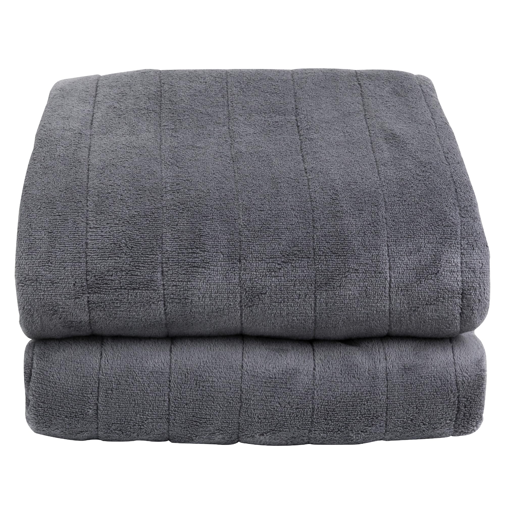 Russell Hobbs RHHT1004GR Couverture chauffante en micropolaire avec télécommande numérique, arrêt automatique, protection contre la surchauffe, minuterie de 12 heures, 9 réglages de chaleur Gris 130 x