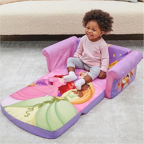 Miniatura 45 de Marshmallow Muebles, Niños 2-en-1 Flip Open Foam Comprimido Sofá, Disney La Sirenita