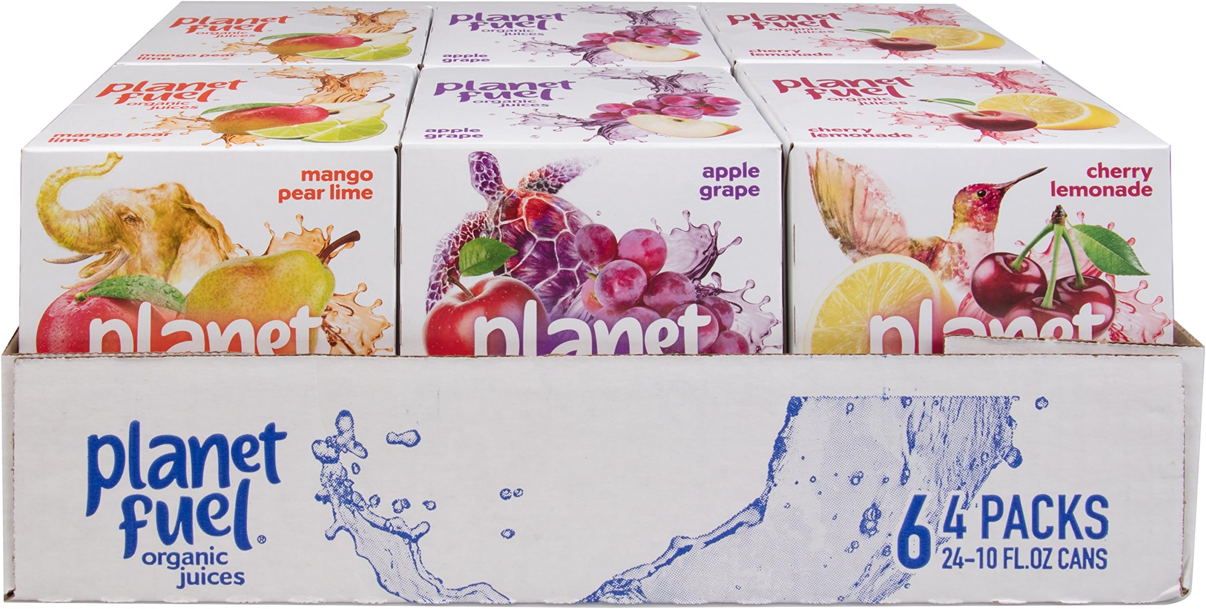 Planet Fuel Kids Organic Juice + Water (24pk) - Multi Pack (10oz) - No Artificial Ingredients, Sweeteners, or Preservatives