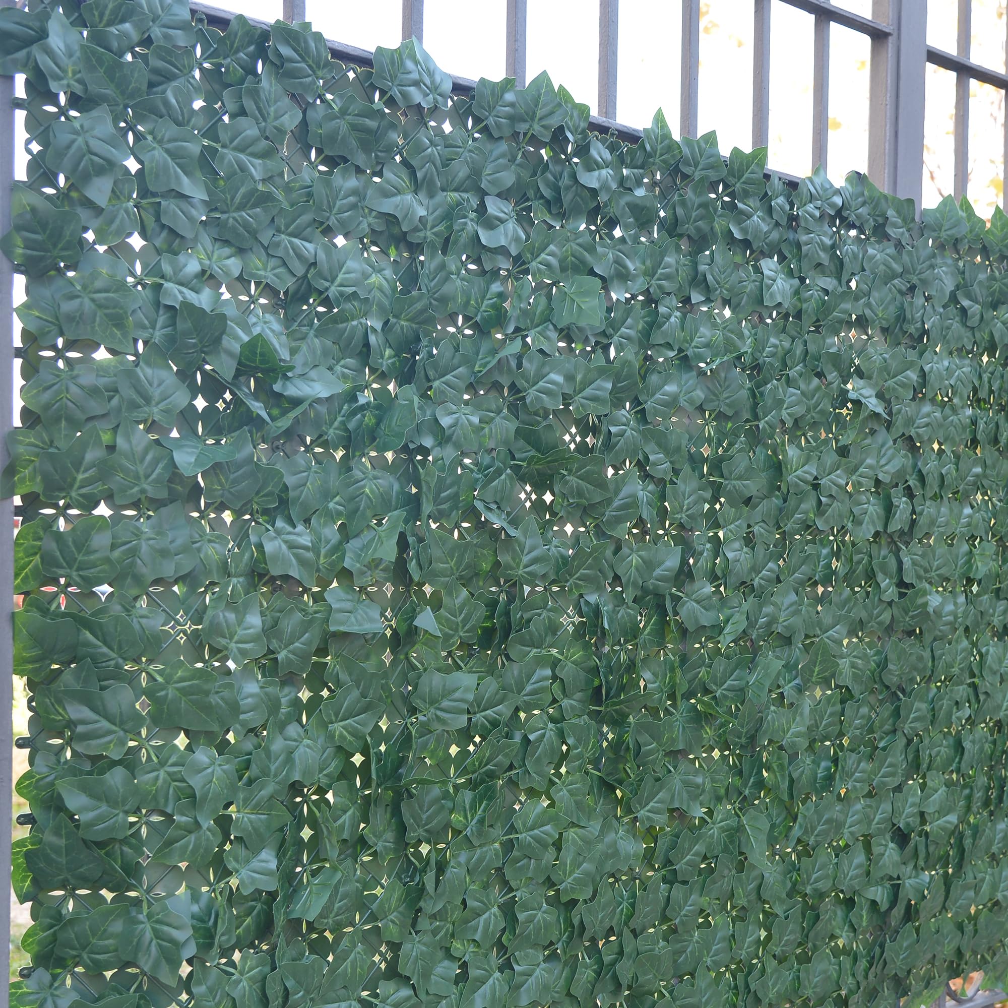 TENAX Divy Hedera Plus 100x300 cm Verde, Siepe Sintetica con Foglie in Polietilene Tipo Edera a Schermatura Totale per Balconi, Giardini e Recinzioni