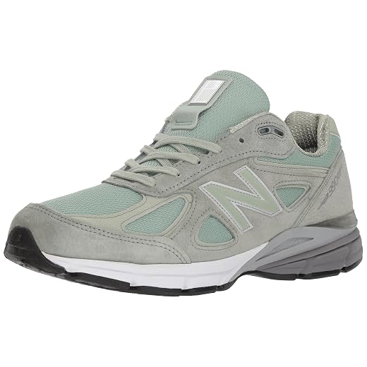 New Balance Men's Made 990 V4 Sneaker, Silver Mint/White, 10 D US
