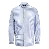 JACK & JONES Shirt Jprblaparker-Maglietta L/S Noos, Iris Nero