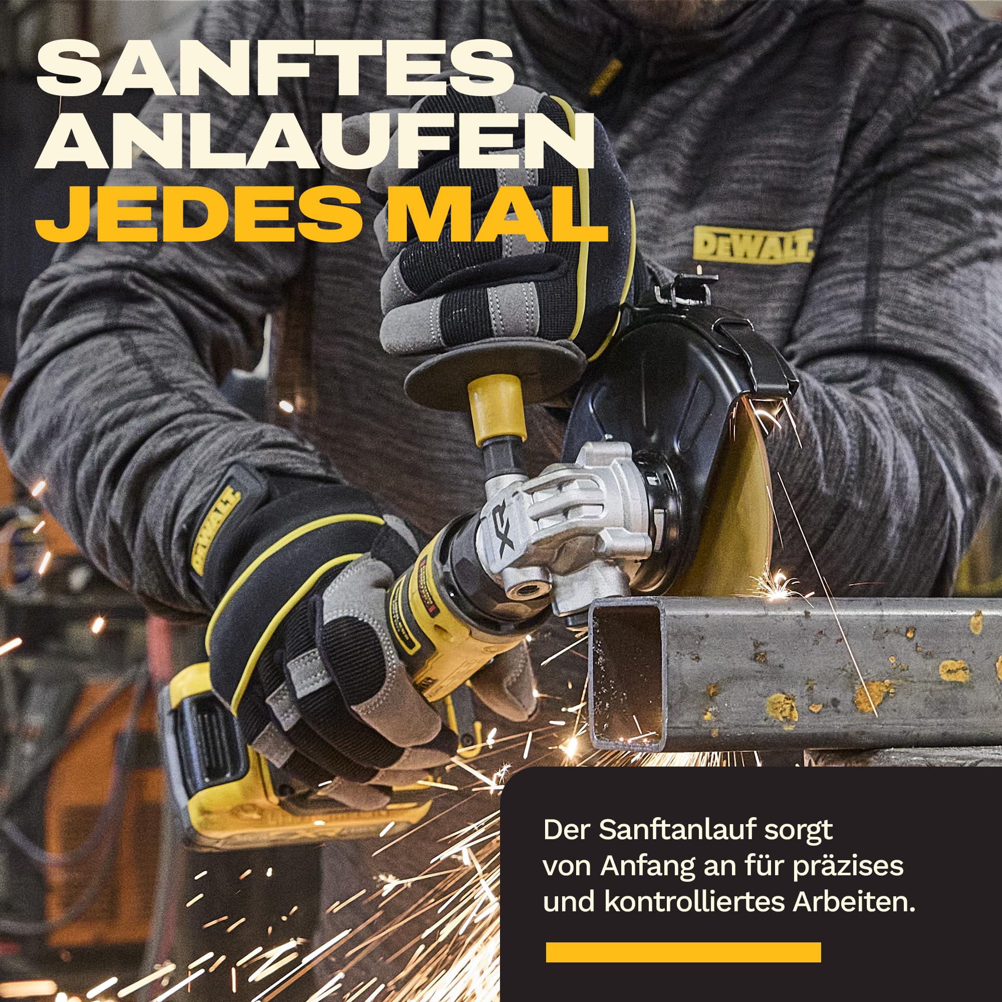 DEWALT 18V XR Kompakter bürstenloser 125mm Winkelschleifer, DCG404N-XJ