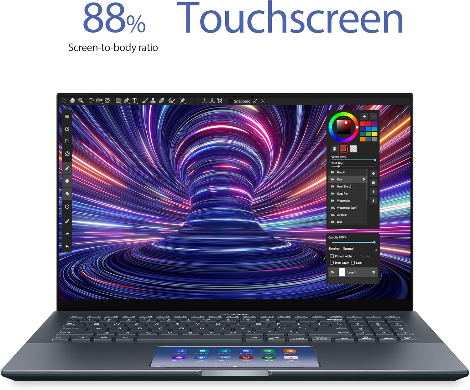 ASUS ZenBook 15 Ultra-Slim Laptop, 15”FHD Touch Display, Intel Core i7-10750H, GeForce GTX 1650 Ti, 16GB RAM, 1TB SSD, Innovative ScreenPad 2.0, Thunderbolt 3, Windows 10 Pro, Pine Grey, UX535LI-XH77T : Everything Else