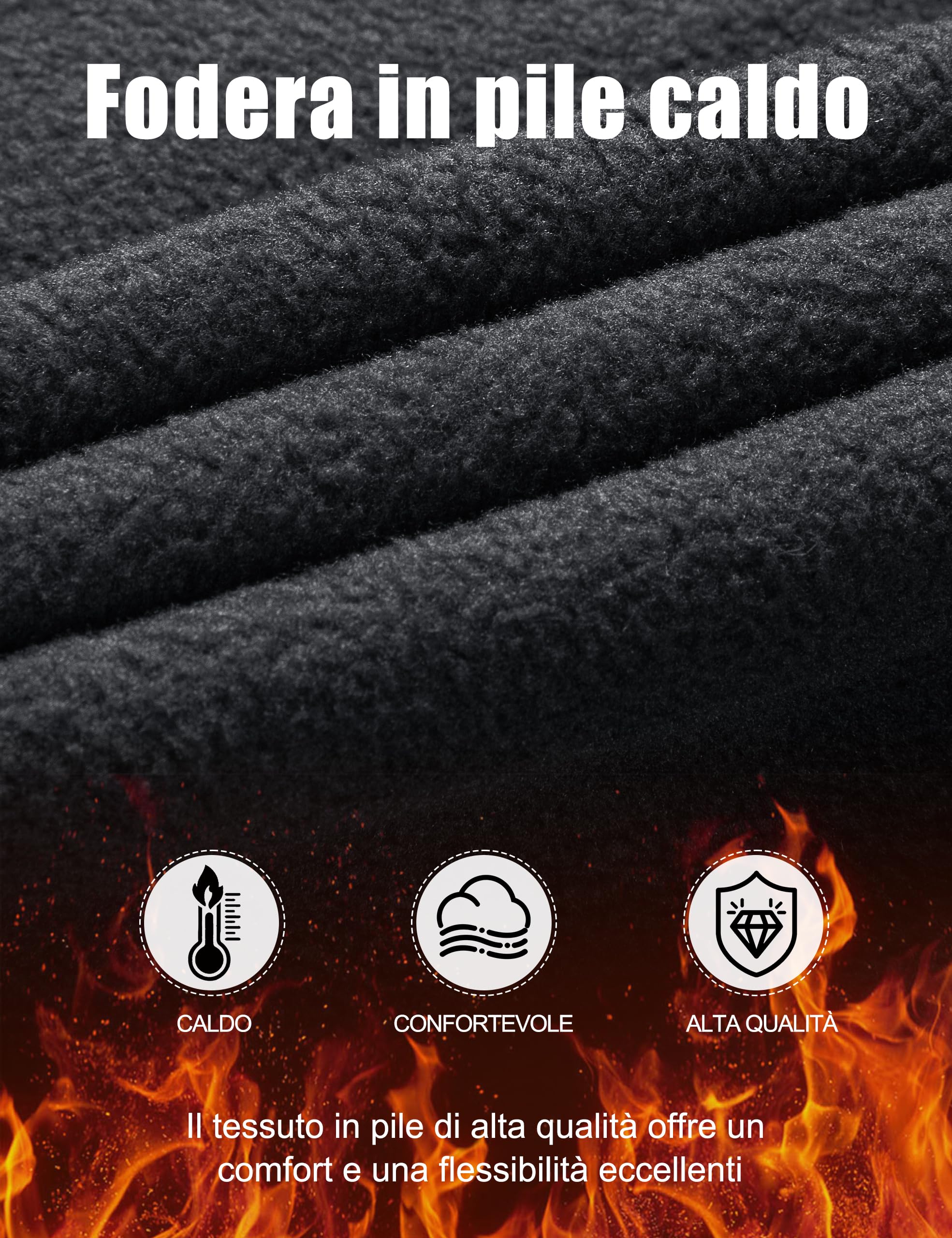 FREE SOLDIER Pantaloni da Lavoro da Uomo per attività All'aperto Pantaloni Softshell Sci Termici Impermeabile Pantaloni Trekking Invernali Pantaloni da Caccia