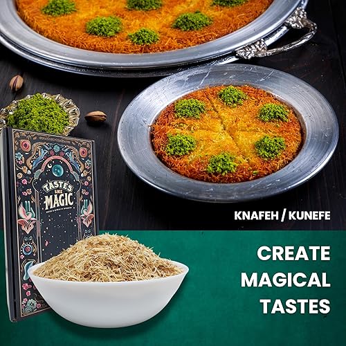 Miniatura 4 de Tastes Like Magic Kataifi - Masa filo triturada para chocolate Dubai y Kunafa, estilo tradicional turco, mezcla de postre sin hornear, 14.11 oz