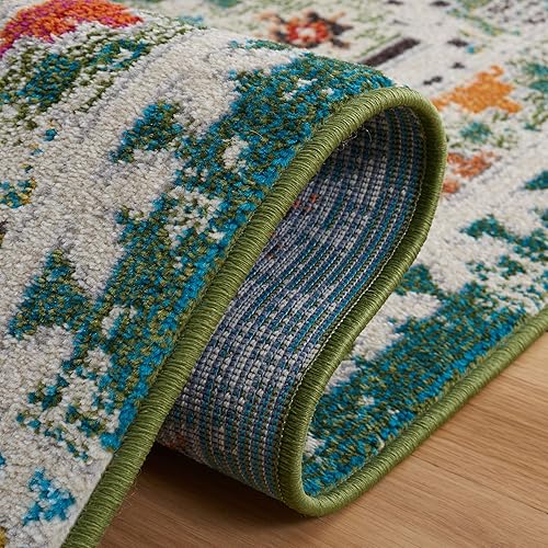 Vista 171 de Safavieh Madison Collection MAD418F - Alfombra de área con diamantes, Polipropileno, Azul Oscuro/Amarillo