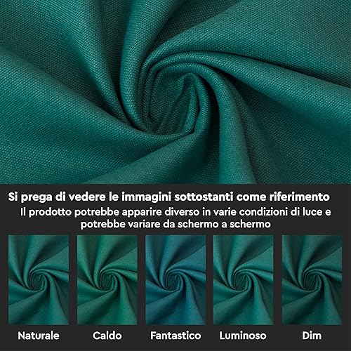 Vista 85 de Encasa Homes - Juego de 2 fundas de almohada, 18 x 18 pulgadas, lona de algodón teñidas, cuadradas, decorativas, para sofá, silla, cama y hogar, Azul