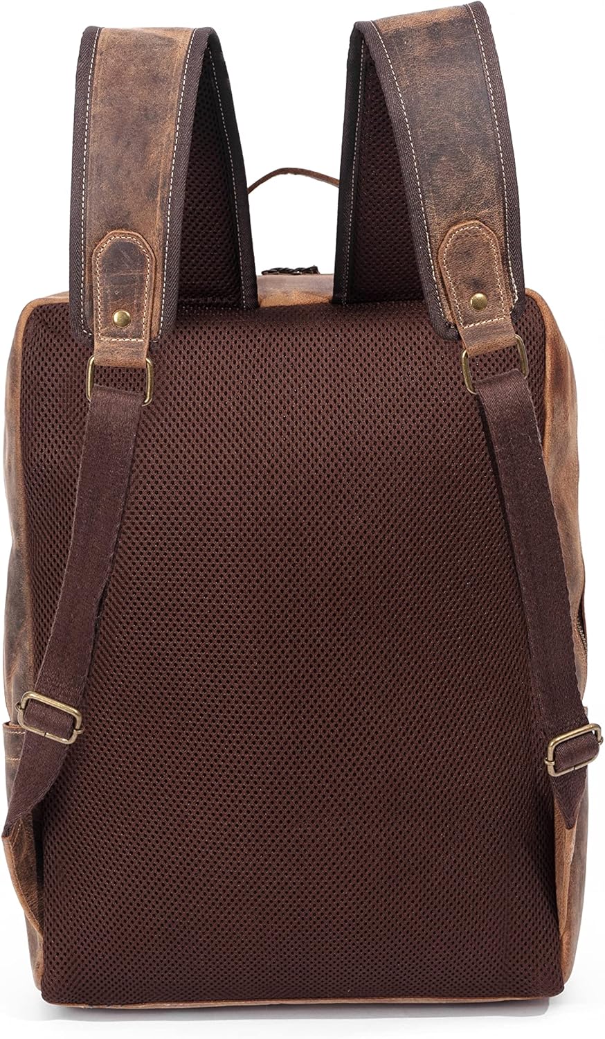 Leather backpack purse rucksack laptop bag for women and men travel hiking travel essential shoulder camping Premium buffalo leather bag by KPL - Image 3