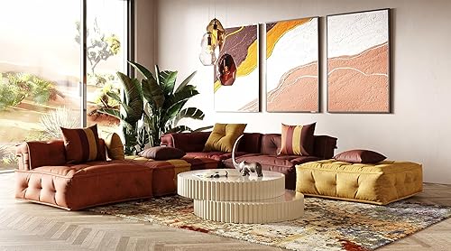 INLAND EMPIRE FURNITURE Sofá modular modular de tela multicolor moderna Alfio