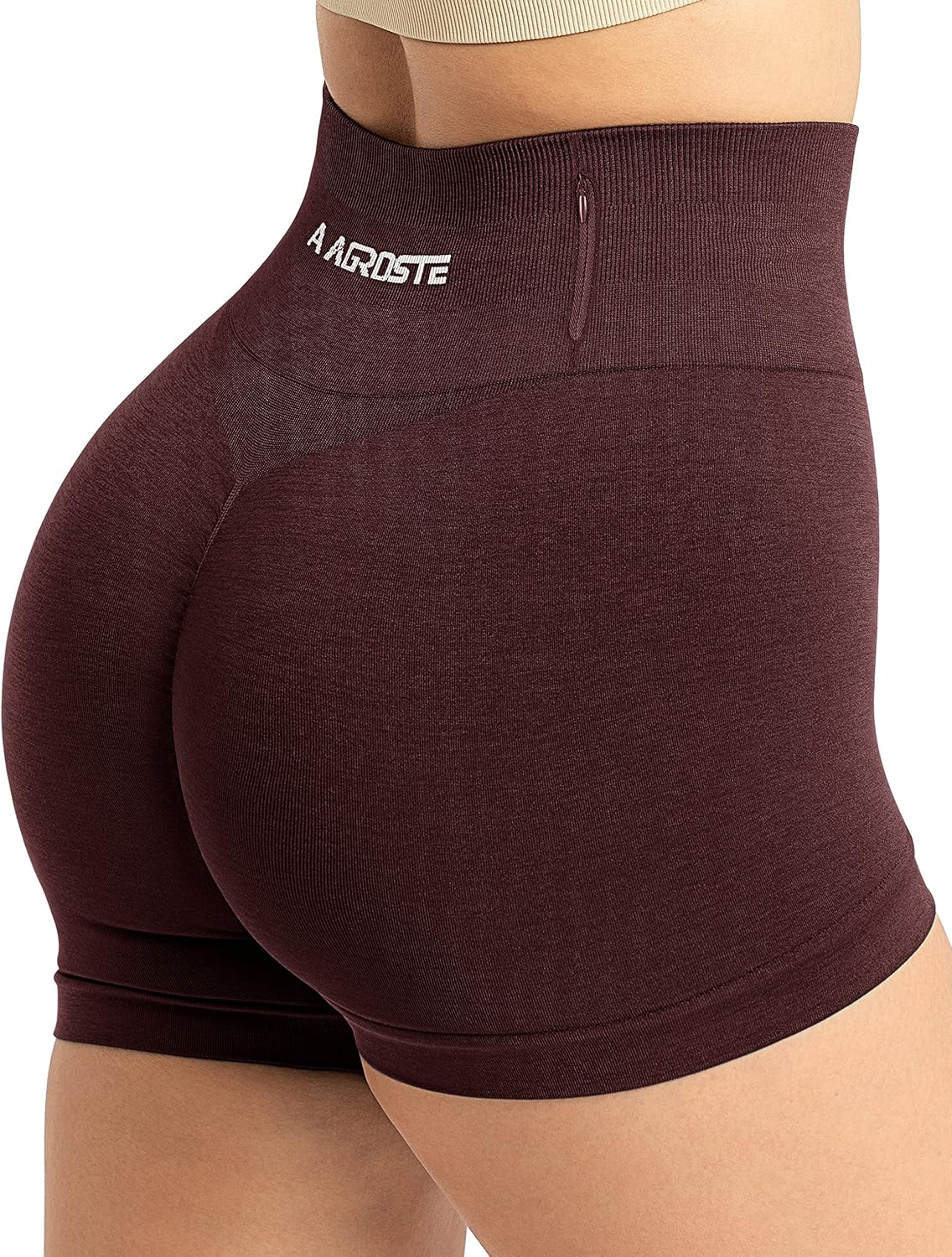 A AGROSTE High Waist Workout Shorts for Women Seamless Scrunch Butt Lifting Short Gym Smile Contour Cycling Biker Shorts - Image 6