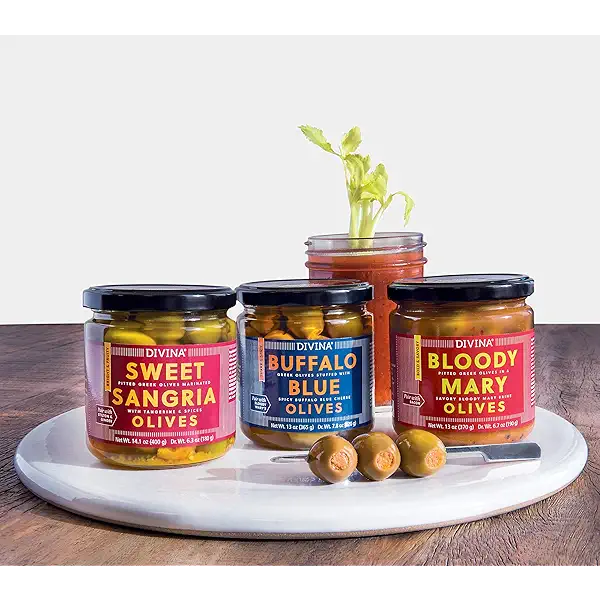 DIVINA Bloody Mary Pitted Greek Olives, 13 oz 6