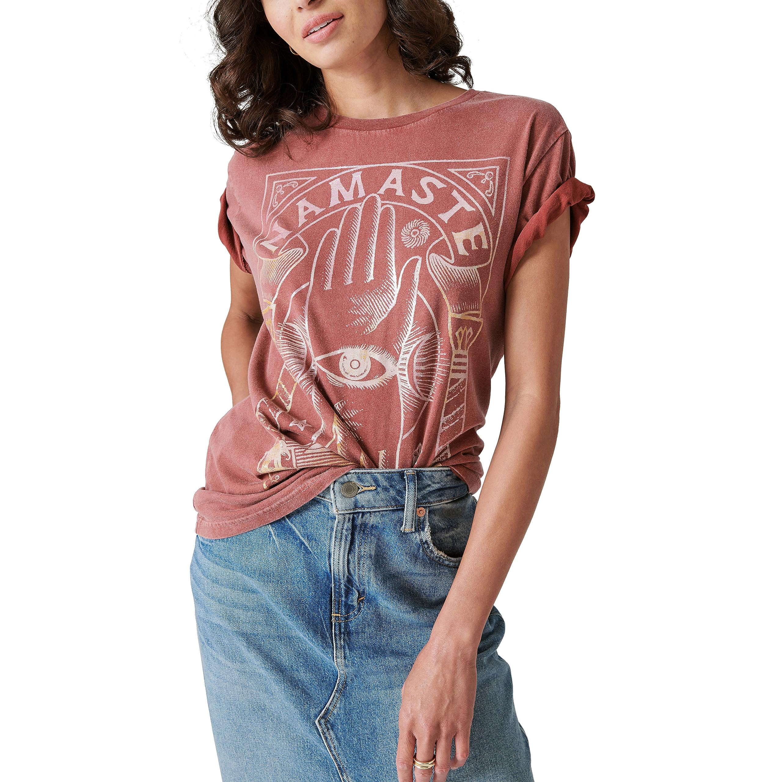Lucky Brandwomens Lucky Brand Women's Light Within Boyfriend Tee T-Shirt