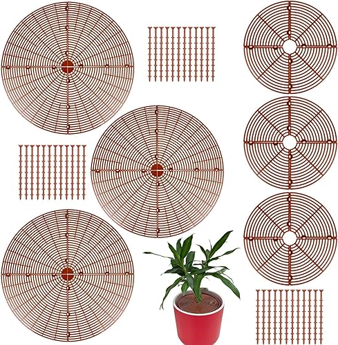6 piezas de rejilla para macetas con recortes centrales cubiertas de flores cortables de 208 pulgadas y 118 pulgadas protectores de rejilla de