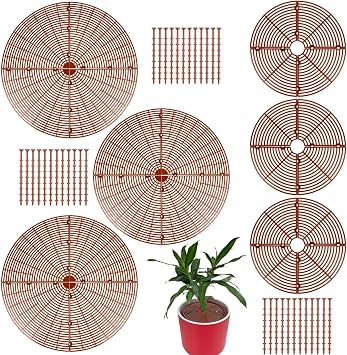 6 Pcs Plant Pot Grid Soil Protector Covers Cuttable Flower Cover for Plant