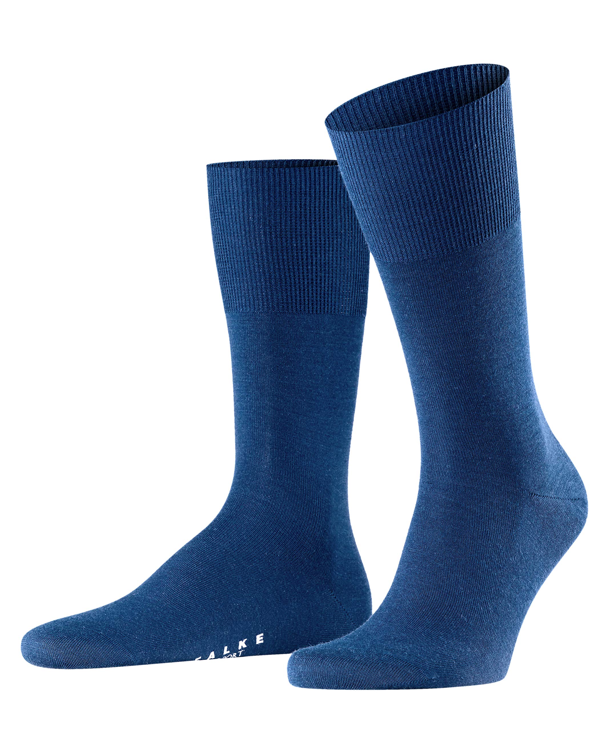FALKE Airport M So laine coton unies 1 paire, Chaussettes Homme, Bleu Royal Blue 6000, 41-​42