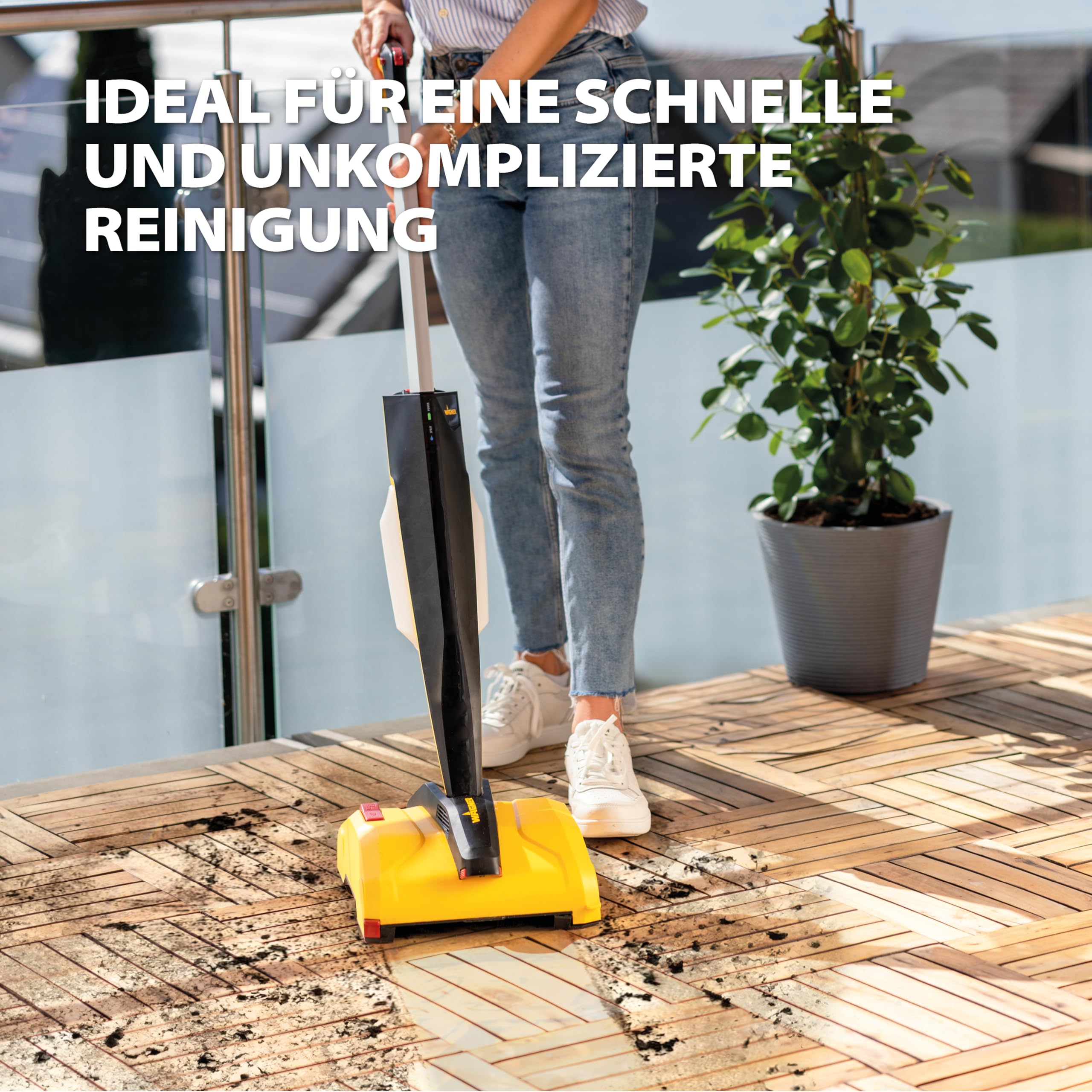 WAGNER Multifunktions-Terrassenreiniger Levaro Powerbrush 18V (Akku und Ladegerät sind nicht im Lieferumfang enthalten) - für die unkomplizierte Unterhaltsreinigung von Außenbereichen