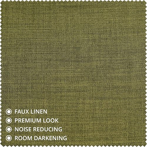 Miniatura 8 de HPD Half Price Drapes - Cortinas de lino sintético para sala de estar (1 panel) - 50 pulgadas de ancho x 120 pulgadas de largo - Cortinas