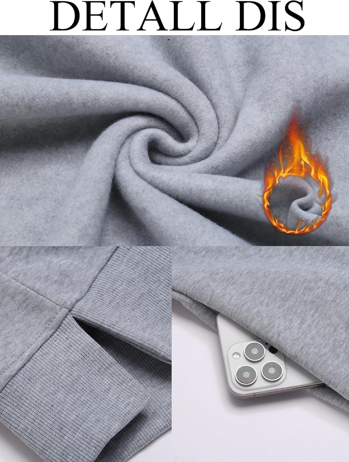 IN'VOLAND Womens Plus Size Sweatshirts Long Sleeve Fleece Soft Fall Winter Crew Neck Pullover Tops with Pockets - Image 6