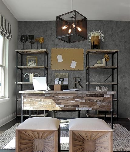 Miniatura 3 de Guvana Papel tapiz de cemento negro, papel de contacto de cemento sintético, papel de contacto negro para despegar y pegar, papel de contacto