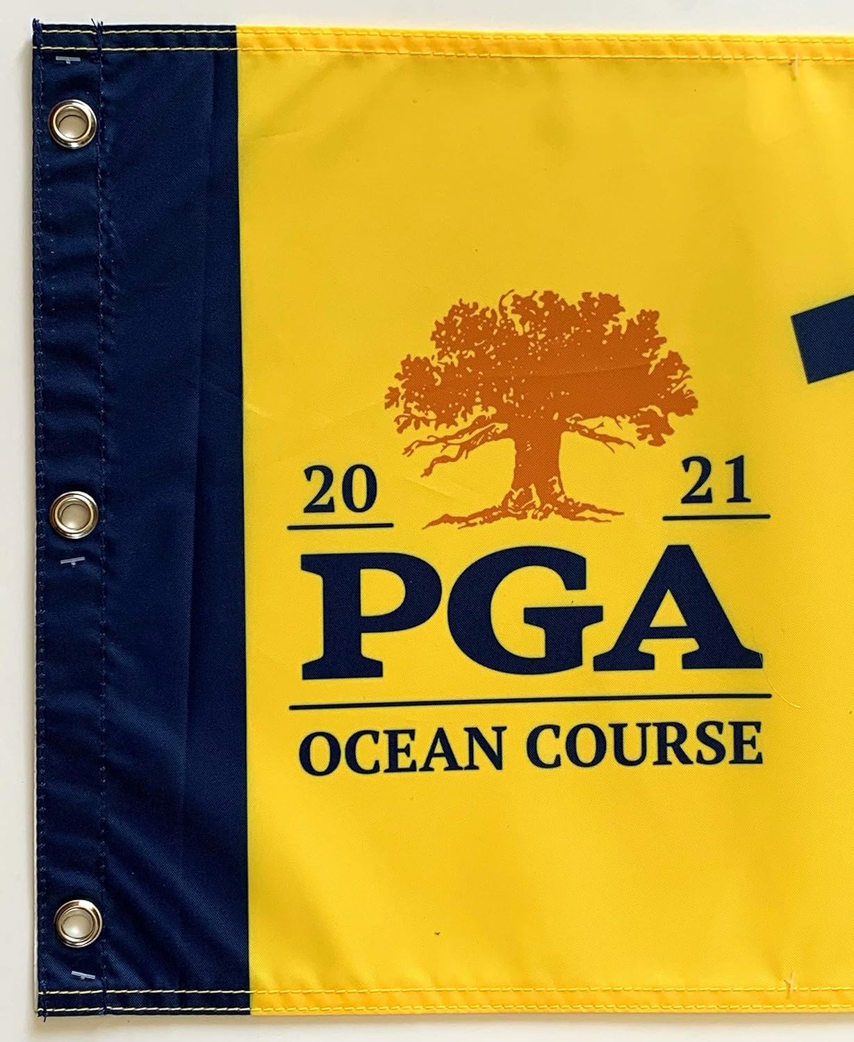 2021 Pga Championahip Flag kiawah island golf ocean course yellow silkscreen pin flag