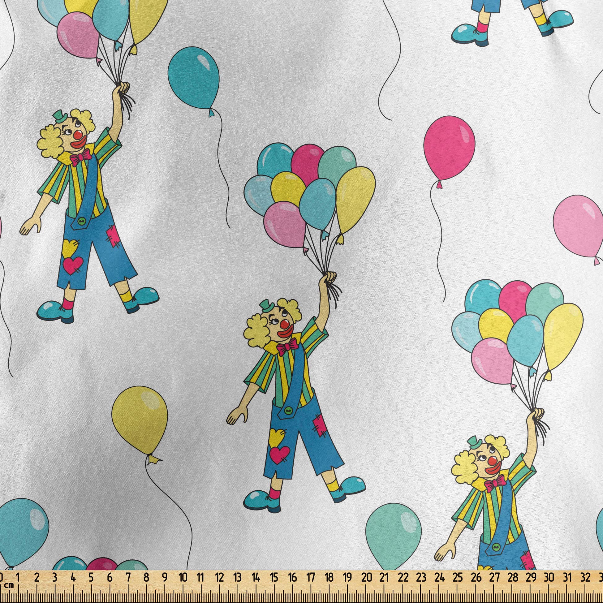 Cartoon Character Balloon Print Fabric Disney Winnie the Pooh - Sky High Hunny - Watercolor  main image 4