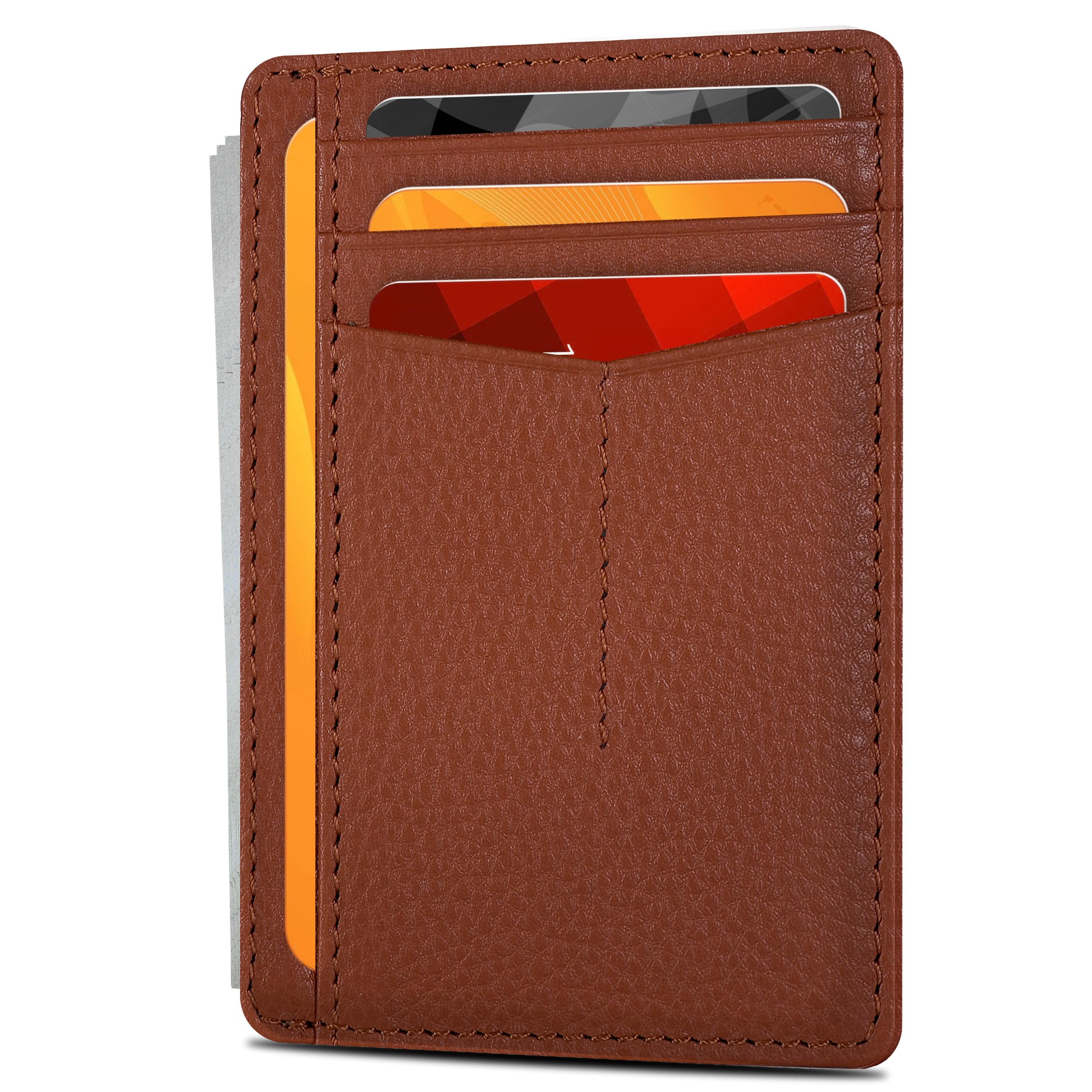 Oak Leathers Leather Slim Minimalist Wallet for Men & Women RFID Front Pocket Leather Card Holder Wallets