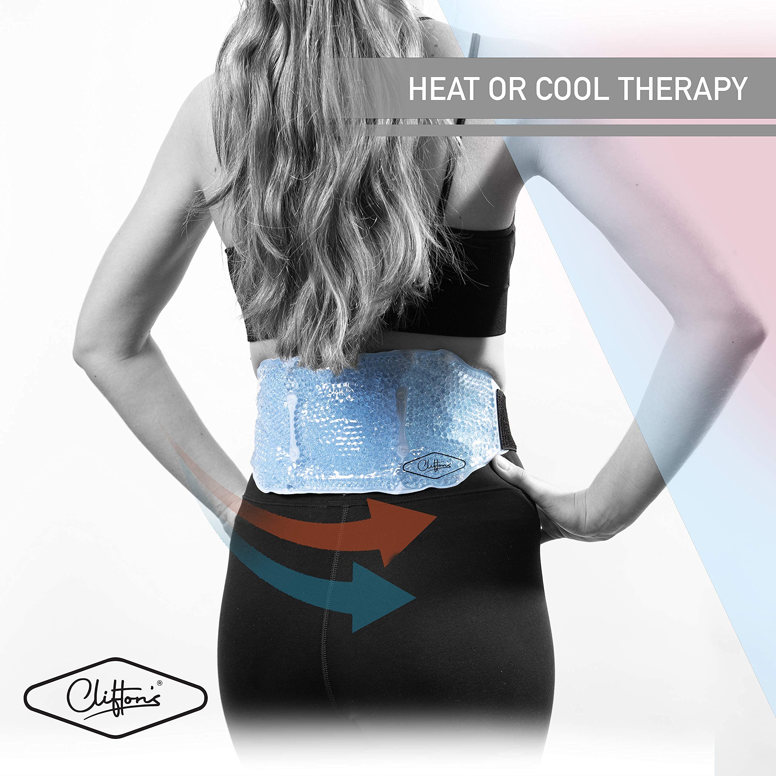 Cliftons® Ice Pack for Injuries or Heated Gel Pad for Back Pain & Knee
