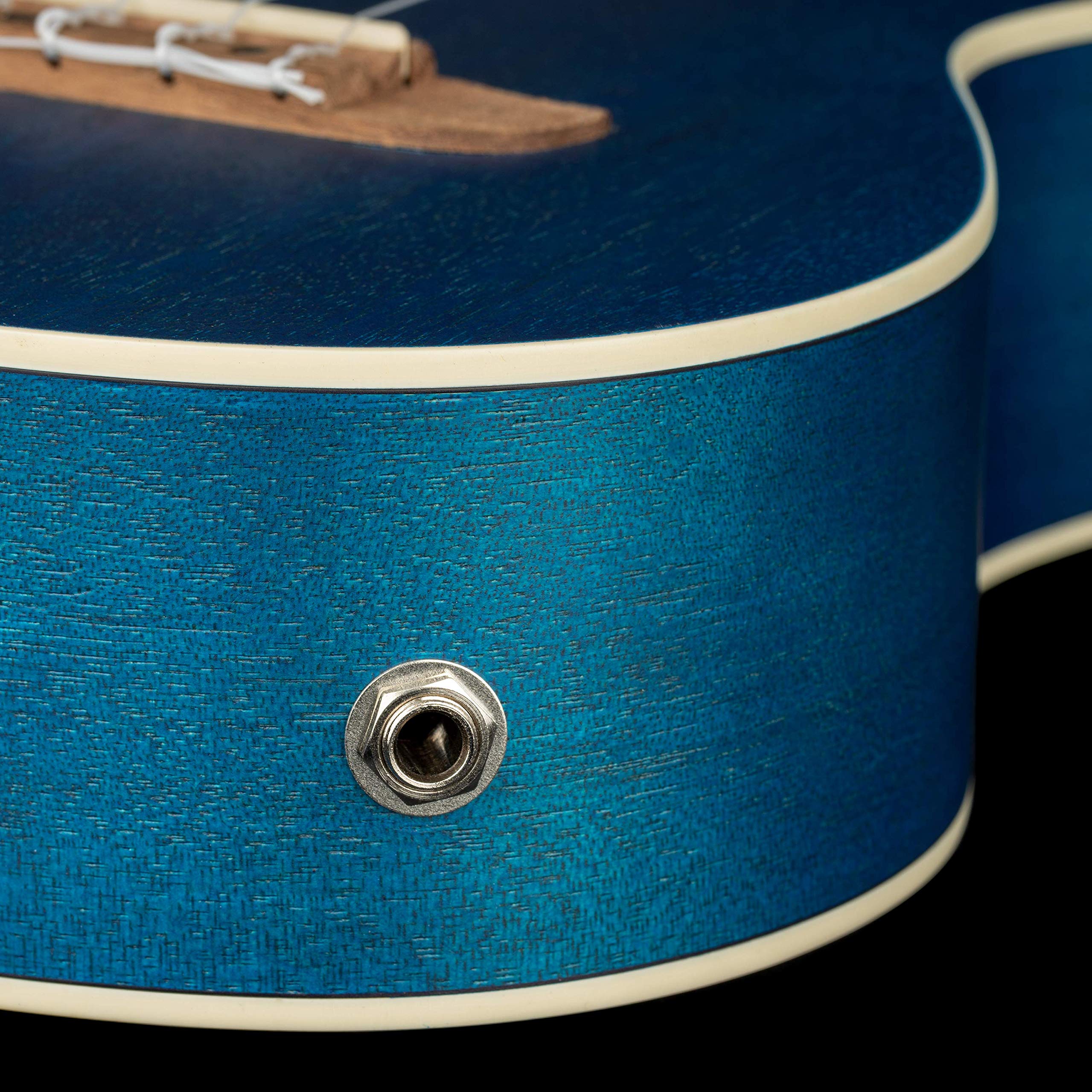 Ortega Guitars Konzert Ukulele Elektro-Akustisch – Earth Series – mit Cutaway – Okoume, Dunkelblau (RUOCEAN-CE)