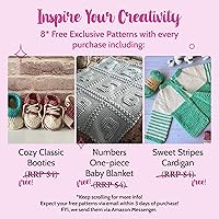 Vista 3 de Cotton to The Core Cotton Yarn for Crocheting, 6-Pack (852 Yds / 300G), Free Patterns, Beginners Friendly - Soft Baby Yarn for Knitting - 3 DK Light