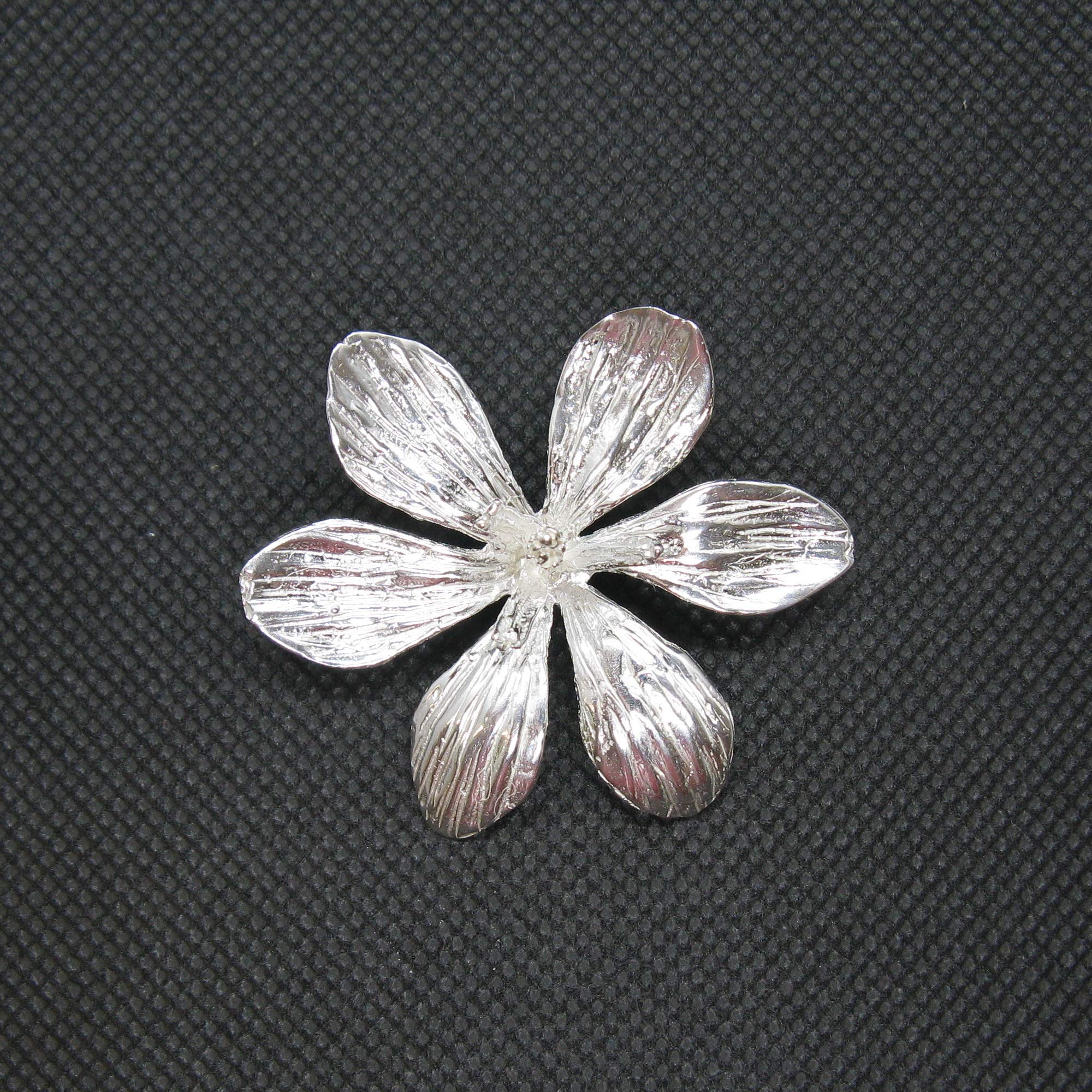 Handgemachte Sterling Silber Brosche große Blume echte solide gestempelt 925