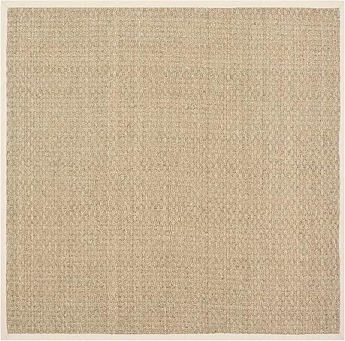 Vista 94 de SAFAVIEH Natural Fiber NF114A - Alfombra de hierba marina, tejido de canasta, con borde, para zonas de alto tráfico, sala de estar, dormitorio, 2