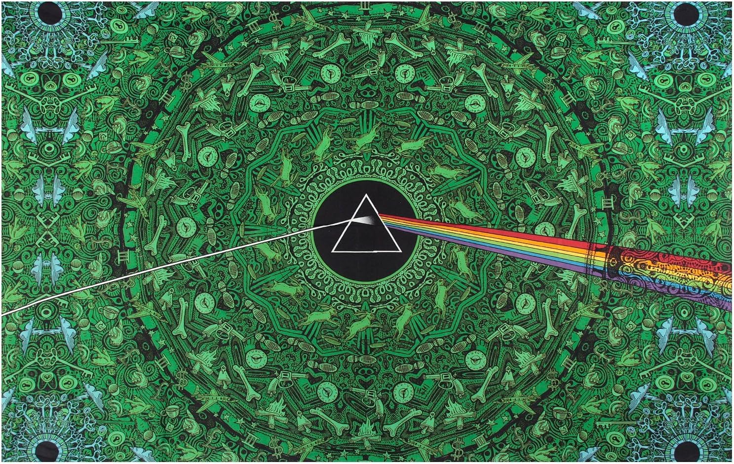 Sunshine Joy Pink Floyd The Dark Side Of The Moon Tapestry Lyrics Green 60x90 Inches