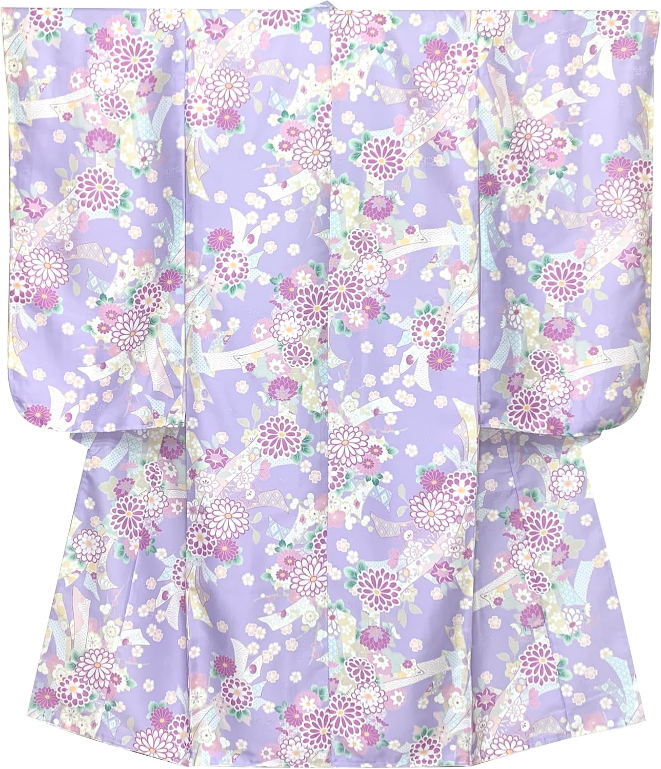 京都室町st．] 七五三 7歳 女の子 着物 四つ身 草履 バッグ 作り帯 等