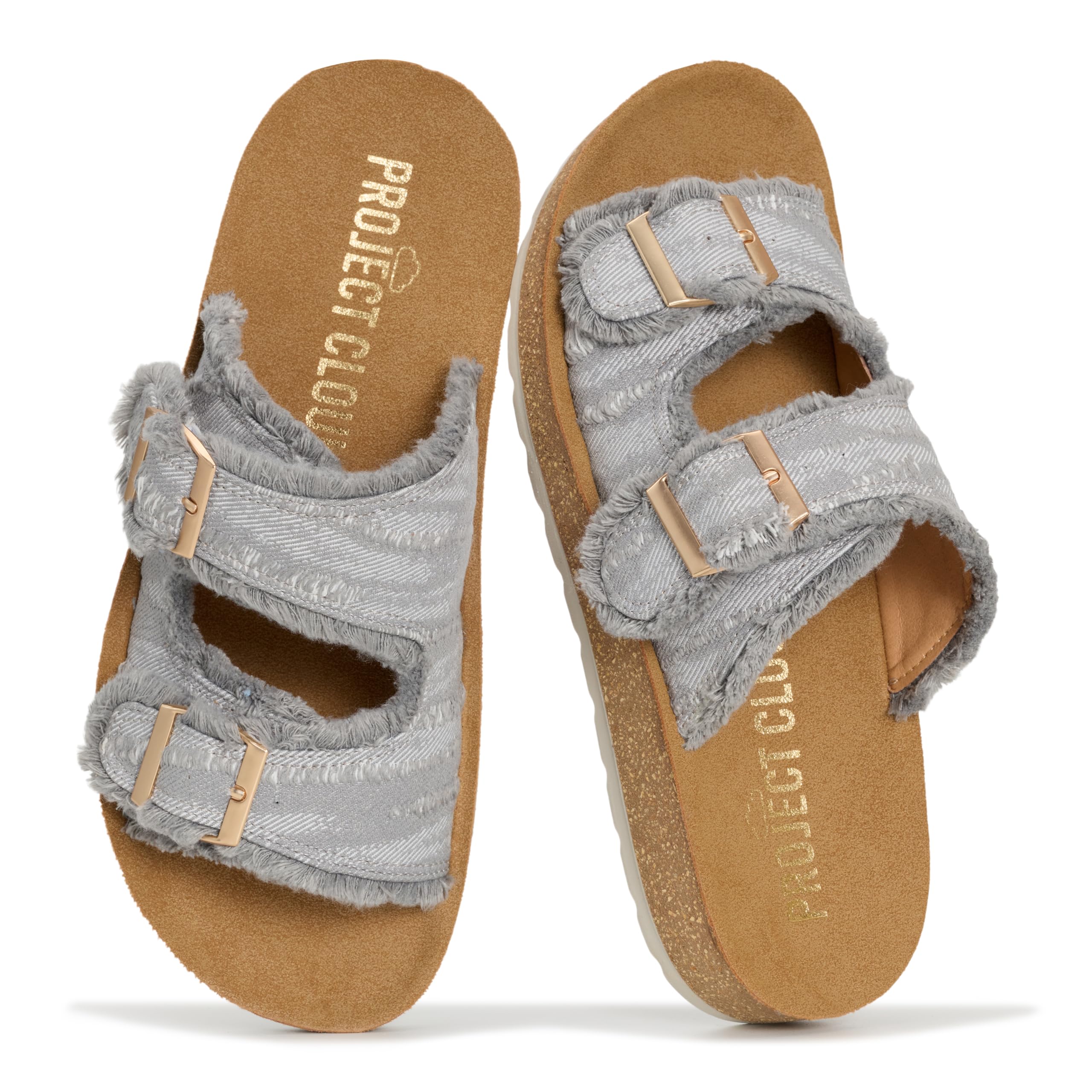 Project Cloud Comfortable Sandals Women - Lightweight with Plush & Soft Insole Buckle Womens Sandals - Non Slip and Durable Fashion Platform Slides for Women 2026 (LIGHT) - 5