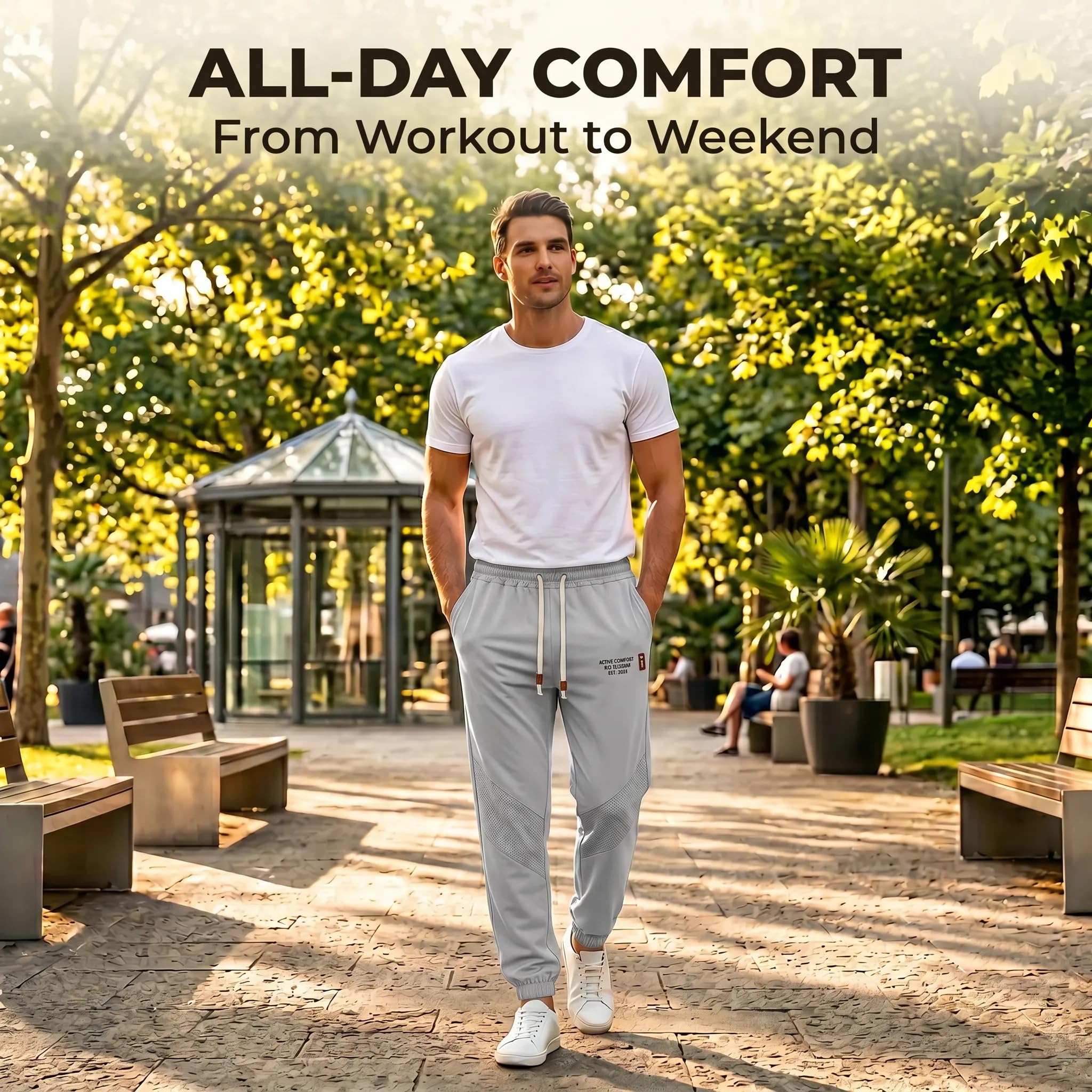 Mens Pants 2026 Summer Casual Lightweight Sweatpants Stretch Quick Dry Hiking Pants Athletic Outdoor Workout Joggers — view 3