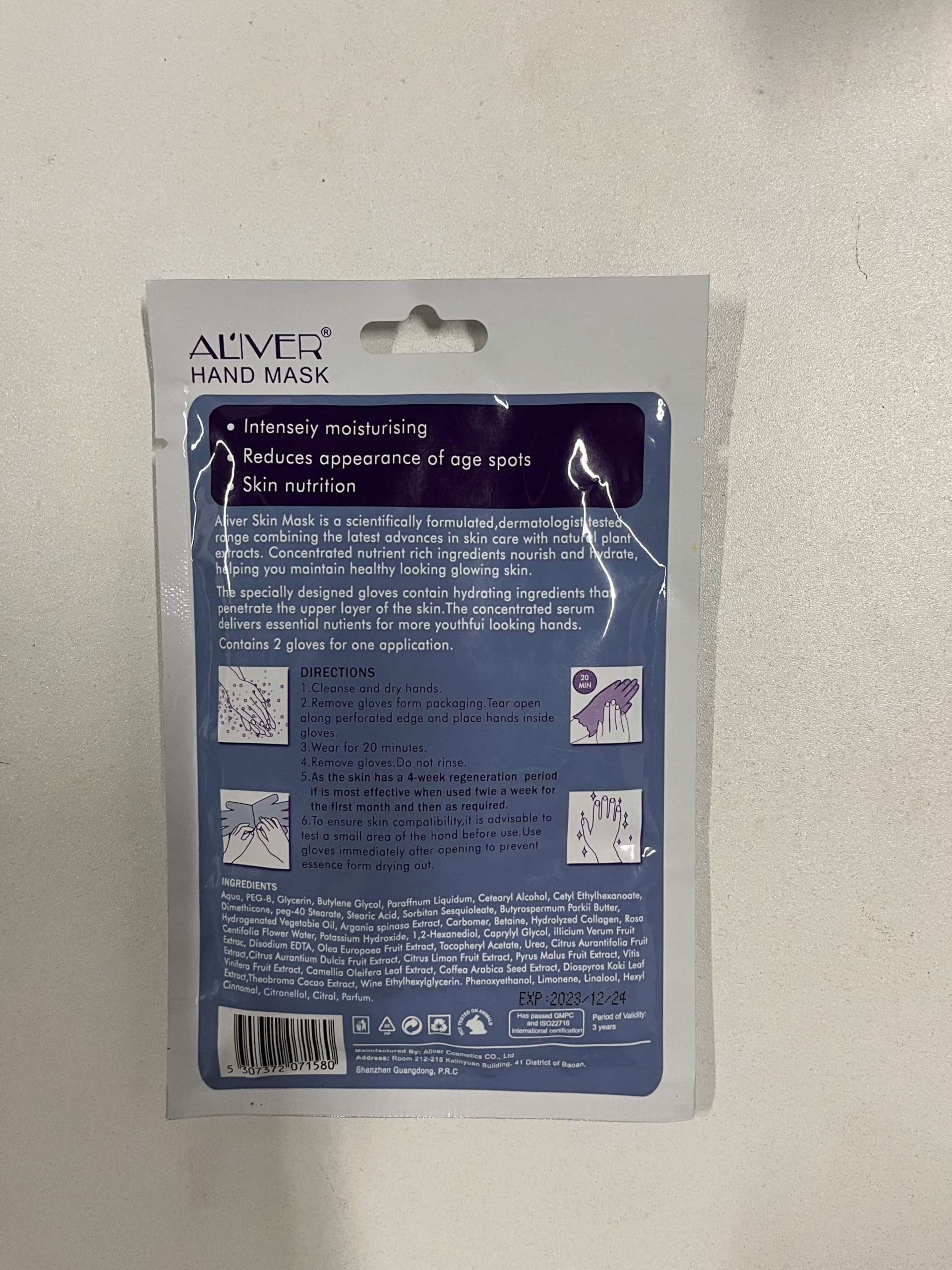 Maschera Mani 5 Paia, Guanti Idratanti Lavanda Con Collagene, Siero e Vitamine, per Mani Secche e Screpolate, Sbiancanti e Antietà, Riparazione Della Pelle Ruvida