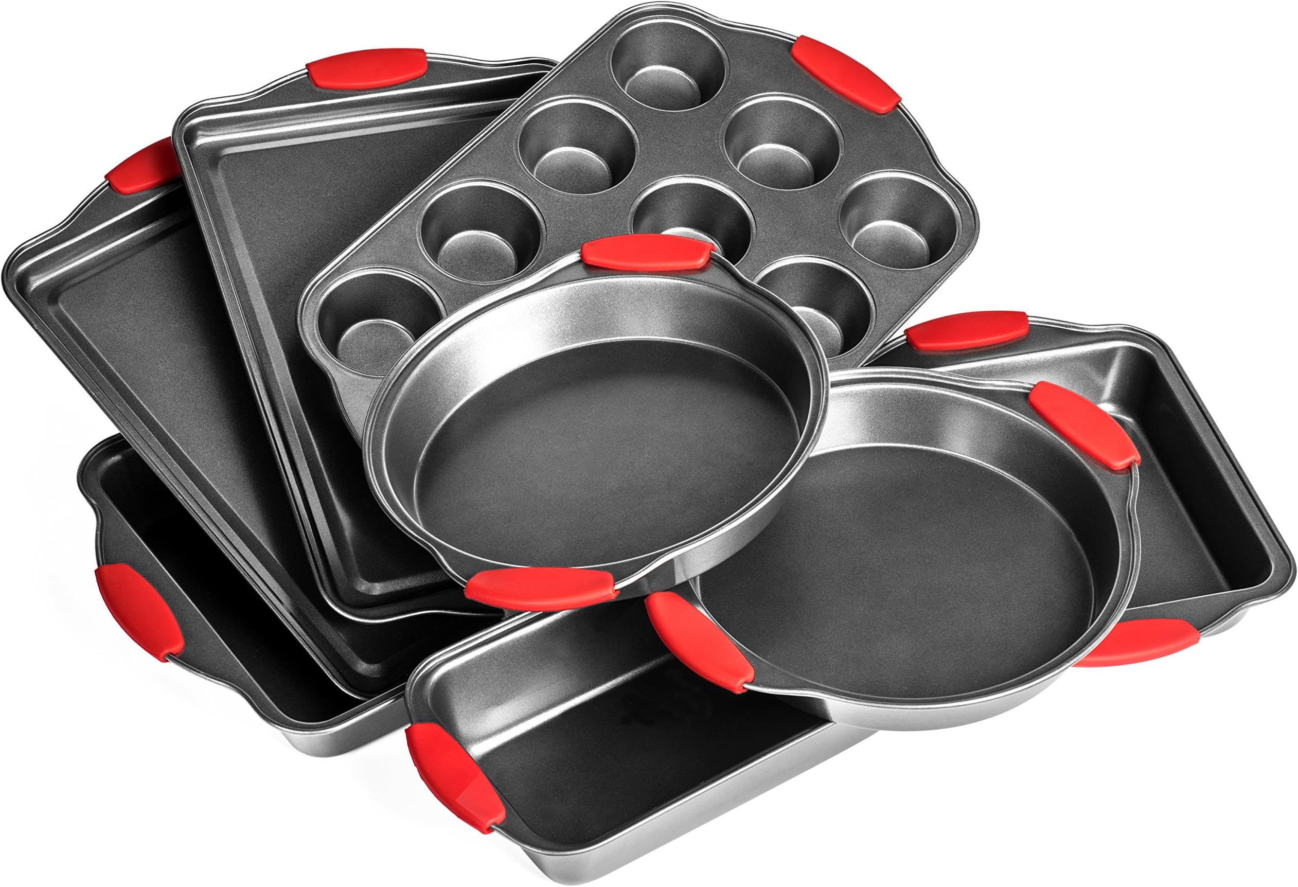 8 Piece Ultra NonStick Baking Pans Set - Bakeware Set - Cookware Set