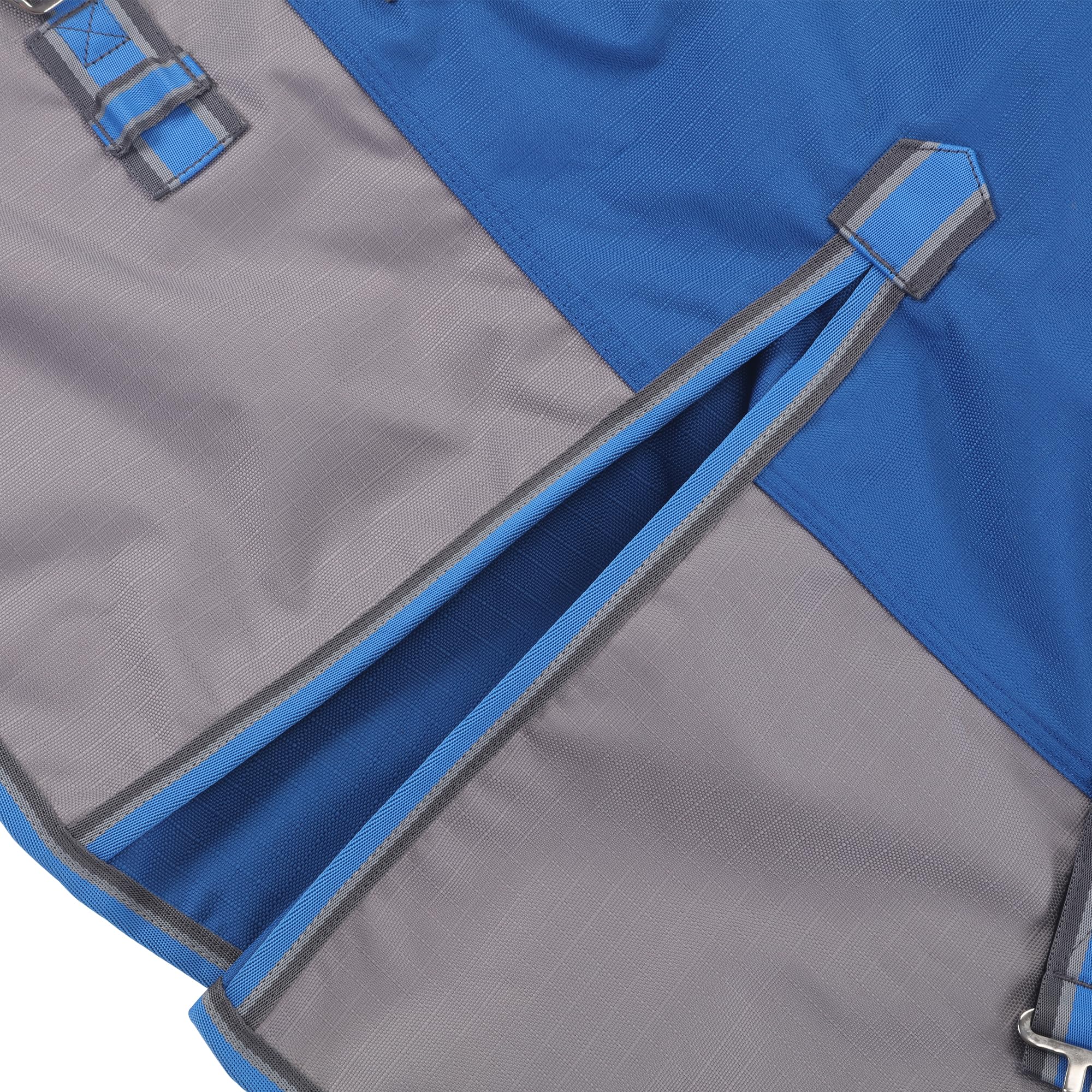 LEAFOREST Coperta per cavalli 1200D, impermeabile, traspirante, antivento, di peso medio (senza imbottitura), lenzuolo medio in fienile, stalla, stalla, pascolo, paddock bluegrey 213,4 cm