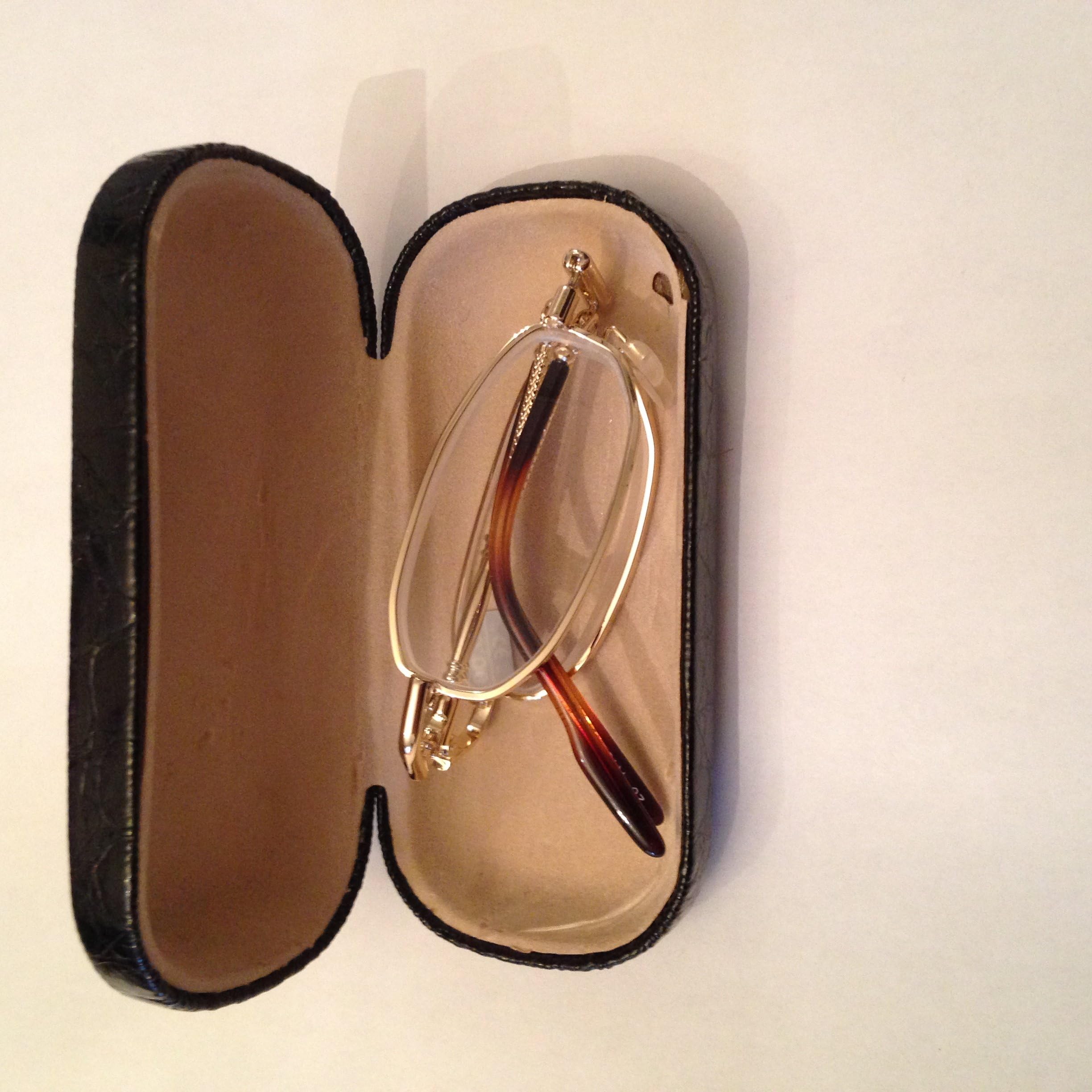 Optical Reading Glasses with Case Ultra Thin Compact Silver Tone by Eye Vision