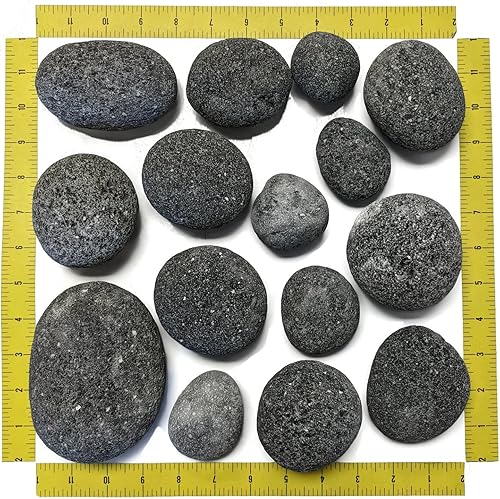 Miniatura 3 de Midwest Hearth 100 piedras de lava natural para chimenea de gas y chimenea Gris oscuro